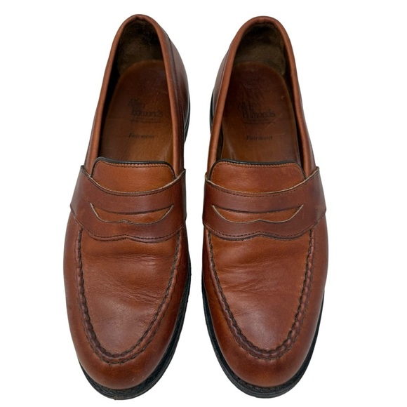 Allen Edmonds Fairmont Leather Penny Loafers Shoes Size 9.5D Brown Anti Skid - Picture 2 of 13